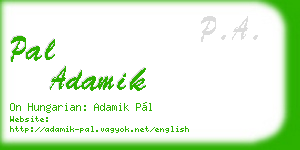 pal adamik business card